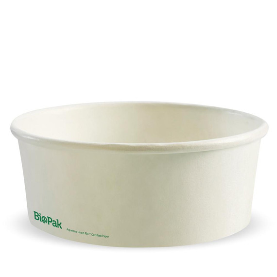 1,300ml (184mm) Extra Large White BioBowl 200/Carton BB-BL-EXTRA-LARGE-W BioPak