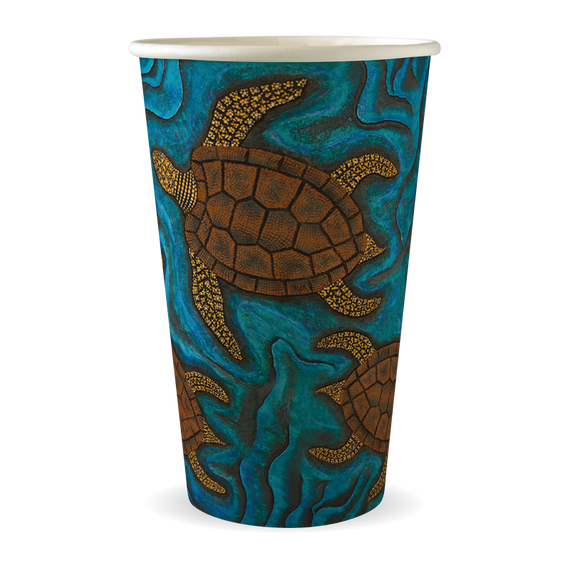 510ml / 16oz (90mm) Indigenous Art Single Wall BioCup 1000/Carton