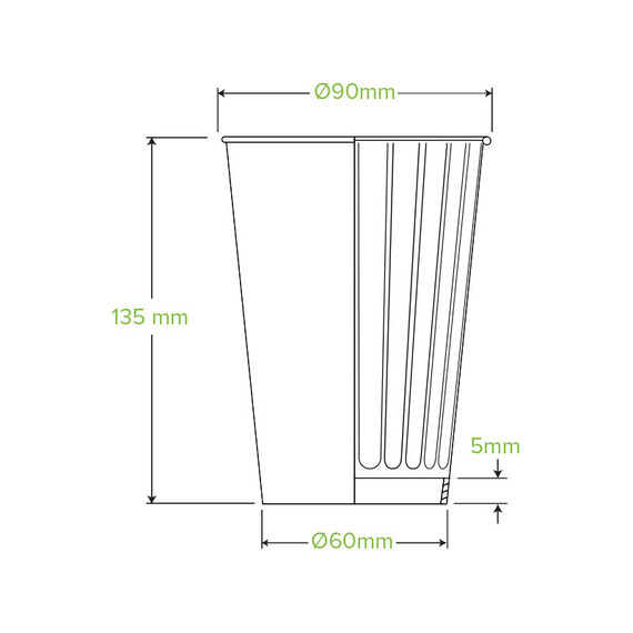 460ml / 16oz (90mm) Indigenous Art Double Wall BioCup 600/Carton