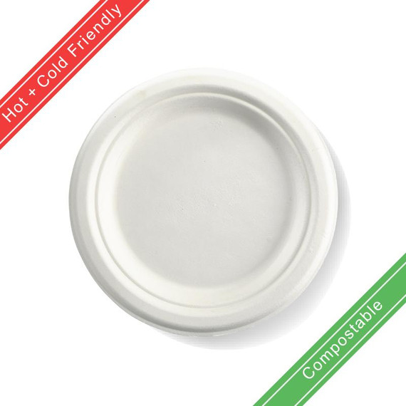 18cm / 7" Round BioCane Plate 1000/Carton B-PL-07-PF BioPak