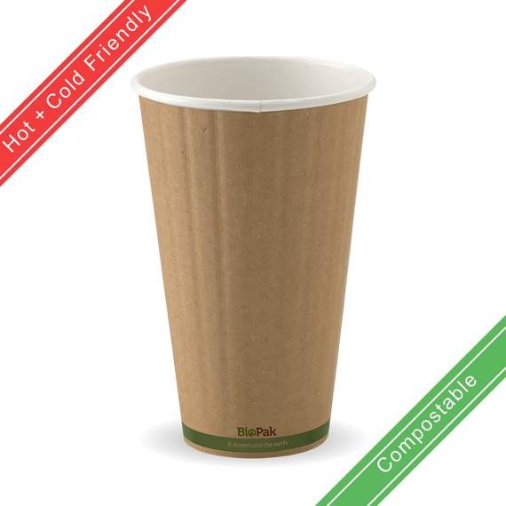 460ml / 16oz (90mm) Double Wall Kraft Brown BioCup 600/Carton