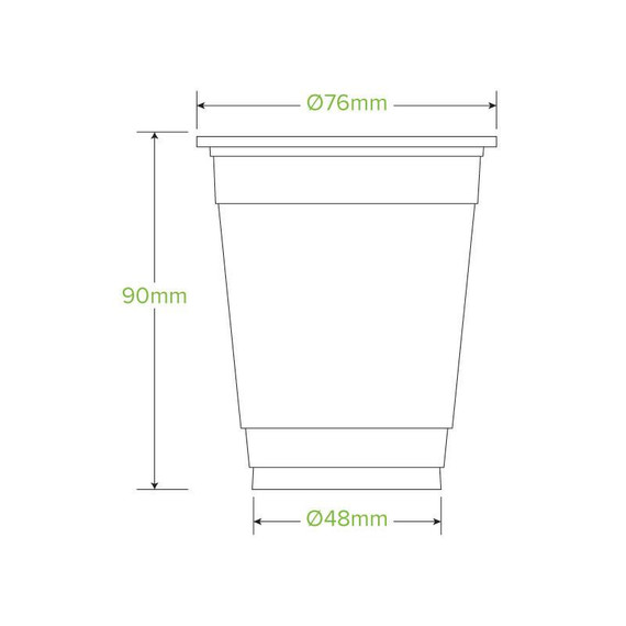 250ml Clear Unbranded BioCup 2000/Carton R-250-C BioPak