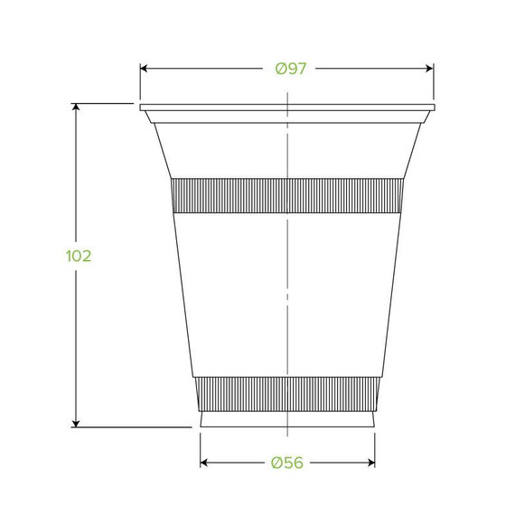 360ml Clear Unbranded BioCup 1000/Carton R-360Y-C BioPak