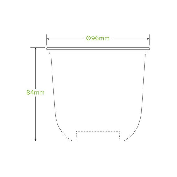 360ml Clear Unbranded Tumbler Biocup 1000/Carton Q-360-C BioPak