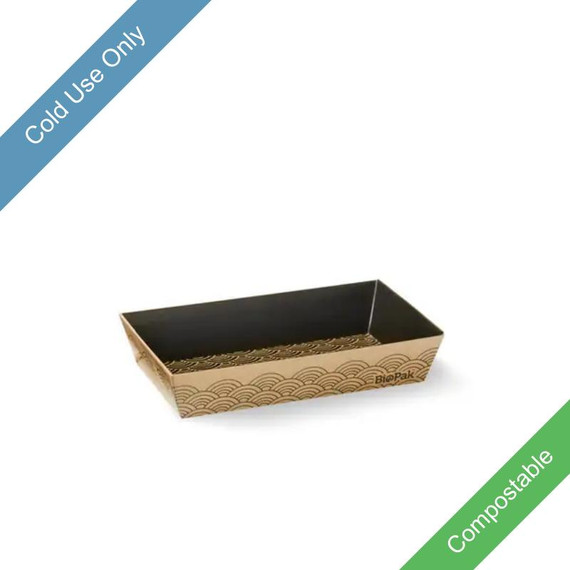 Extra Small BioBoard Sushi Tray 300/Carton BB-ST-XS BioPak