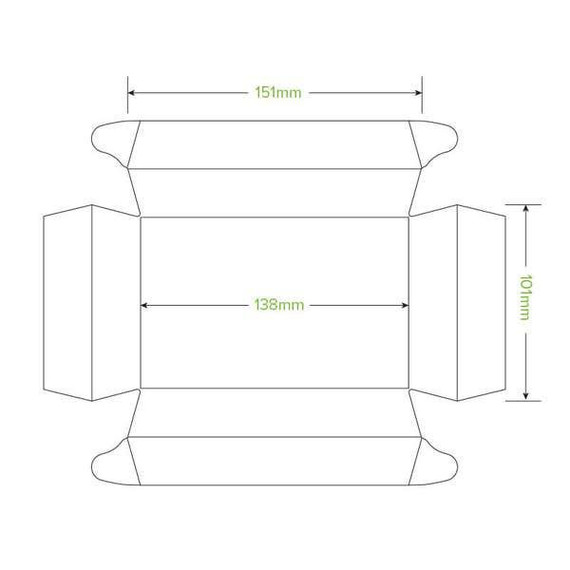 Extra Small BioBoard Sushi Tray 300/Carton BB-ST-XS BioPak