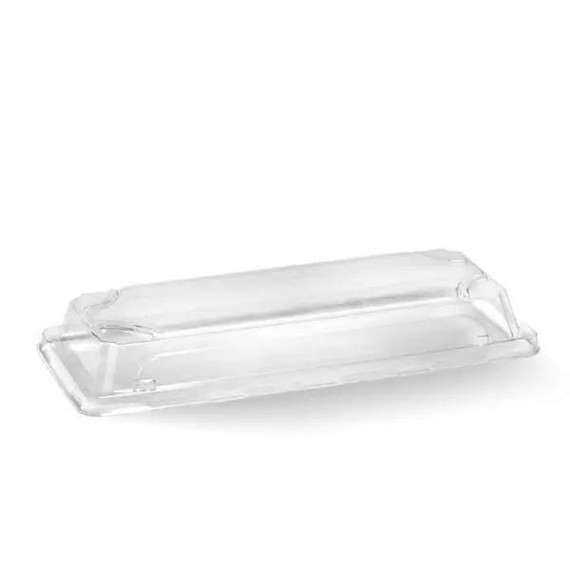Long BioBoard Sushi Tray PLA Lid 300/Carton BB-STL-LONG-PLA BioPak