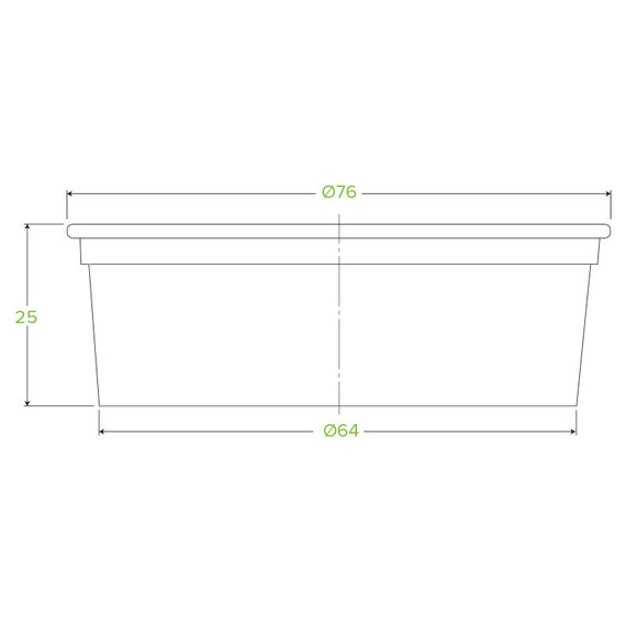 60ml (76mm) PLA Sauce BioCup 2000/Carton