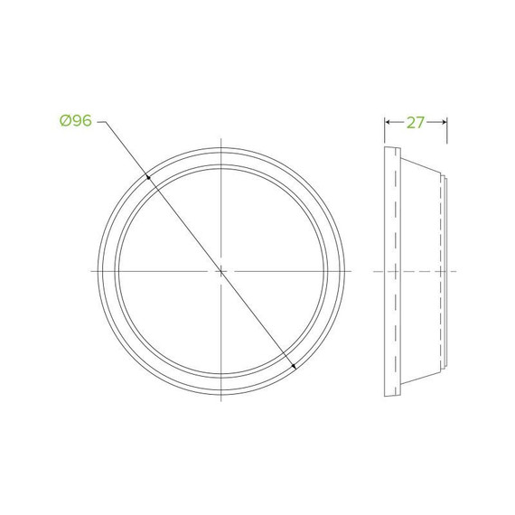Large (96mm) 300-700ml BioCup Dome Lid No Hole (Carry All) 1000/Carton C-96D(N) BioPak
