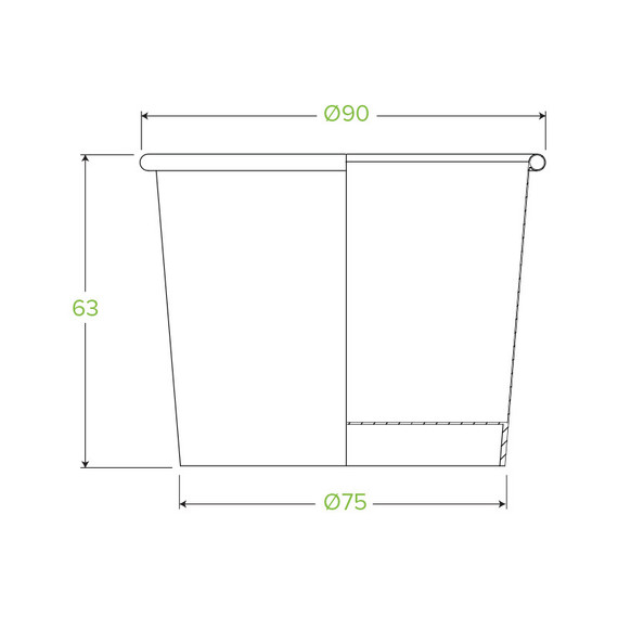 250ml / 8oz Kraft Paper BioBowl 1000/Carton