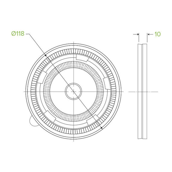 430-950ml / 12-32oz (116mm) Paper BioBowl PP Lid 1000/Carton BSCL-12.16.32 BioPak