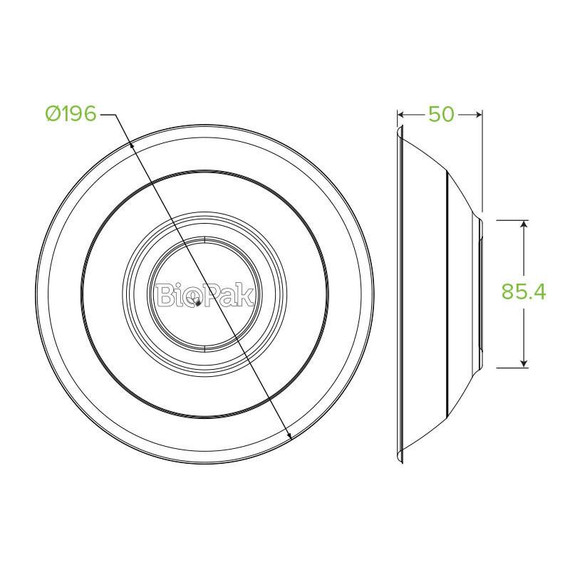 800ml / 24oz Natural BioCane Bowl 400/Carton B-BL-24-N BioPak