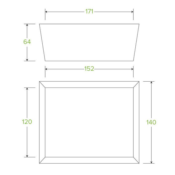 Medium BioBoard Lunch Box With Window 200/Carton BB-WLBM-8 BioPak