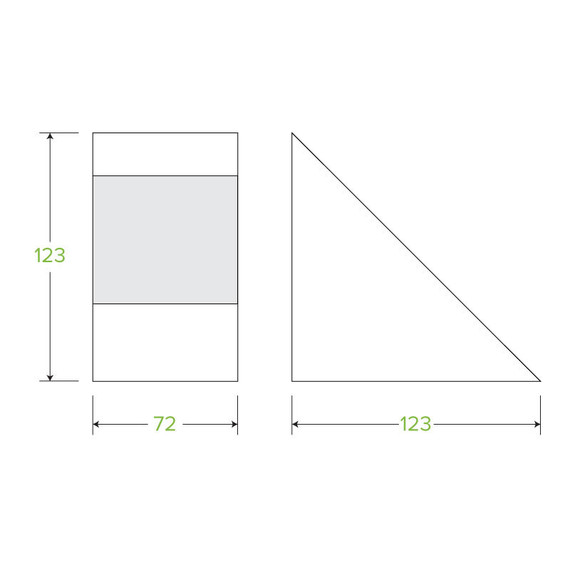 Medium BioBoard Sandwich Wedge 500/Carton