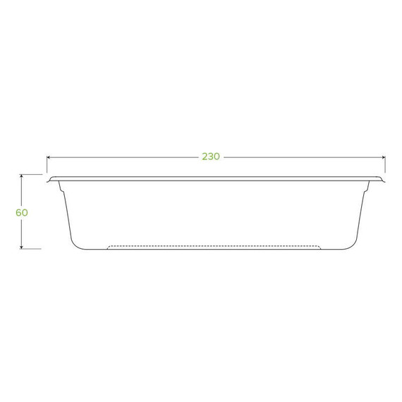 1,000ml BioCane Tray 500/Carton 1,000ml BioCane Tray 500/Carton