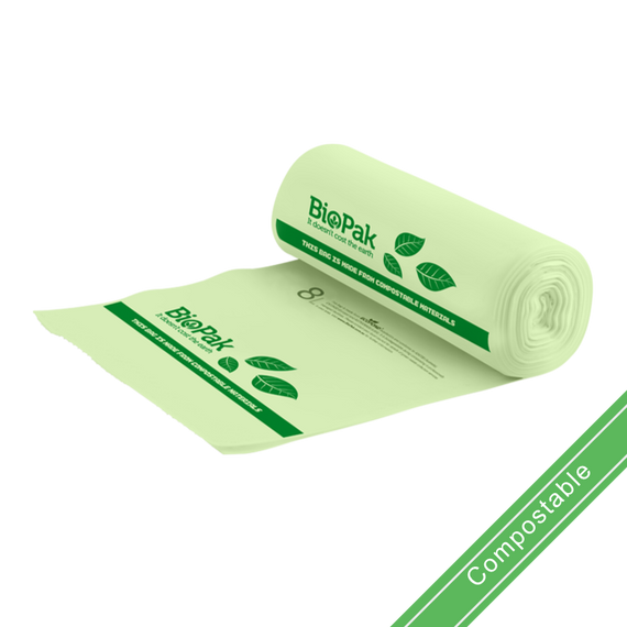 8L BioPlastic Bin Liner Bag 1000/Carton