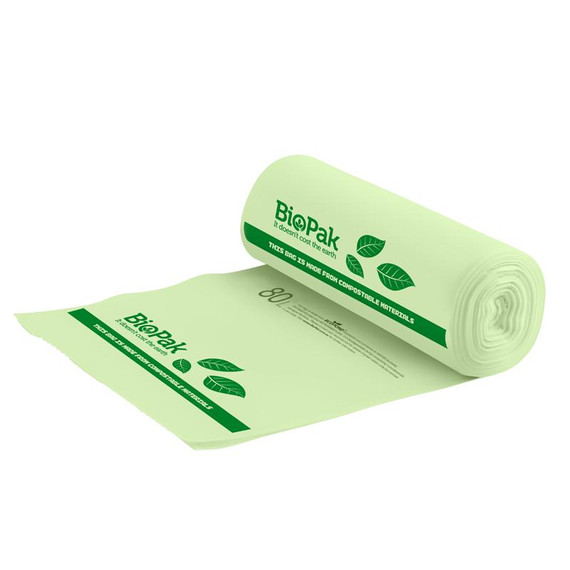 80L BioPlastic Bin Liner Bag 240/Carton PSB-C-0015 BioPak