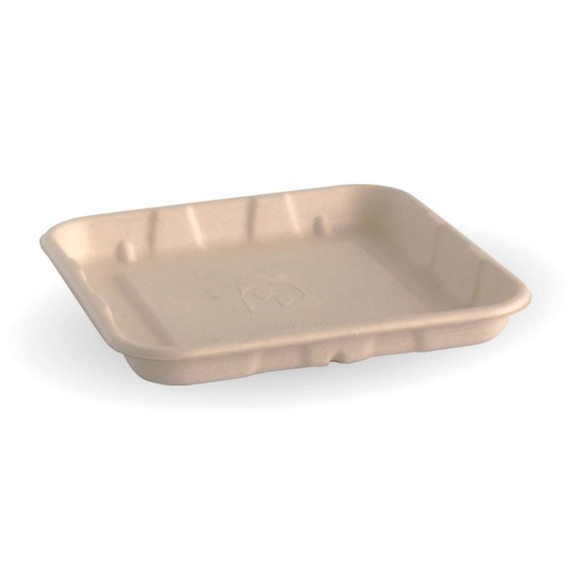 14x14x2cm / 5x5" BioCane Produce Tray 1000/Carton B-TRAY-5X5-PF BioPak