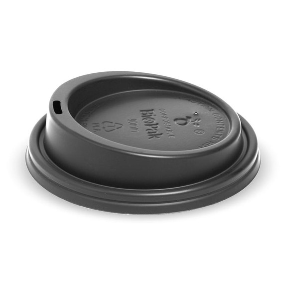 90mm Large Black PLA Lid for 8(90mm) 12, 16 & 20oz BioCup 1000/Carton 90mm Large Black PLA Lid for 8(90mm) 12, 16 & 20oz BioCup 1000/Carton