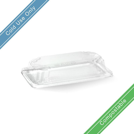 Small BioCane Sushi Tray PLA Lid 600/Carton Small BioCane Sushi Tray PLA Lid 600/Carton