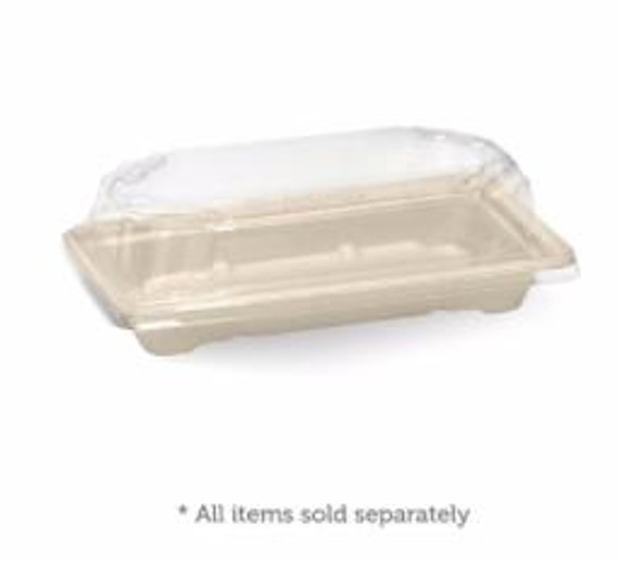 Small BioCane Sushi Tray PLA Lid 600/Carton Small BioCane Sushi Tray PLA Lid 600/Carton