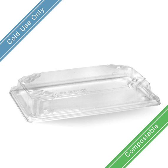 Large BioCane Sushi Tray Lid 600/Carton Large BioCane Sushi Tray Lid 600/Carton