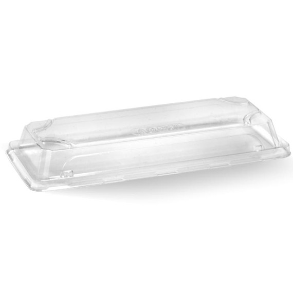 Long BioCane Sushi Tray PLA Lid 600/Carton Long BioCane Sushi Tray PLA Lid 600/Carton
