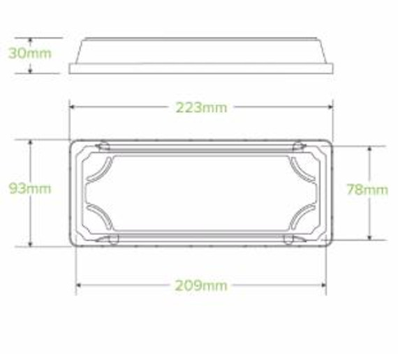 Long BioCane Sushi Tray PLA Lid 600/Carton Long BioCane Sushi Tray PLA Lid 600/Carton
