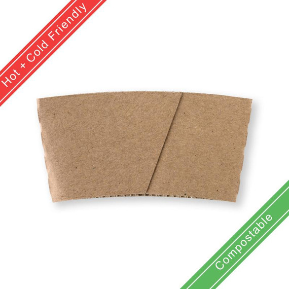 80mm  Cup Sleeves 1000/Carton BCS-8 BioPak