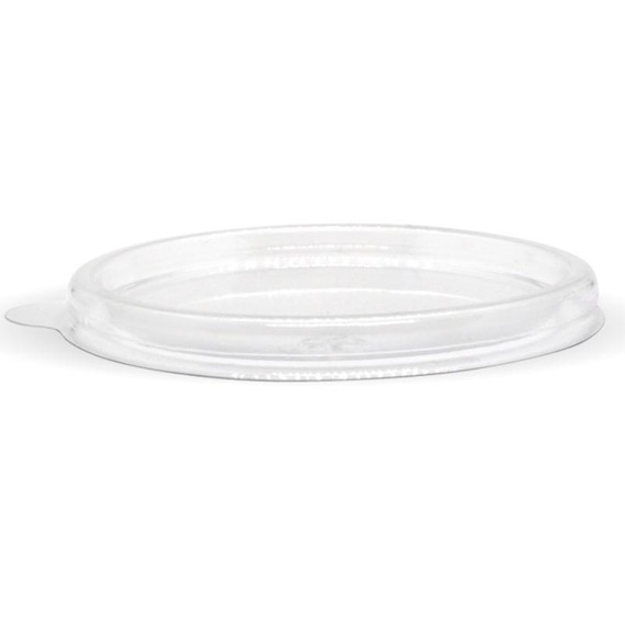 60ml (69mm) PLA Sauce Cup Lid 1000/Carton B-SCL-60-PLA BioPak