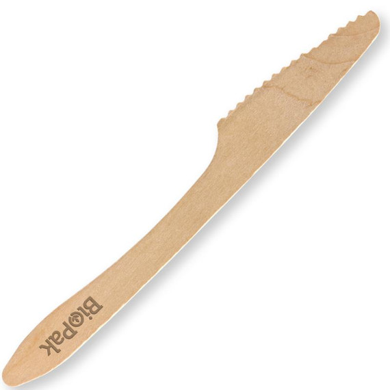 19cm Coated Wood Knife 1000/Carton HY-19K-COATED BioPak