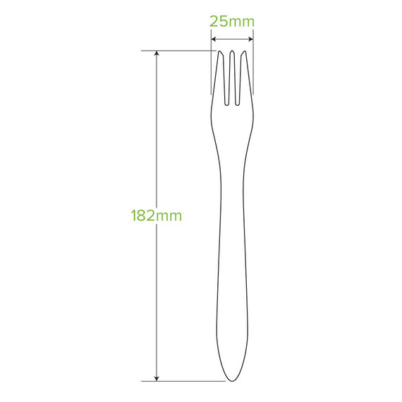 19cm Coated Wood Fork 1000/Carton