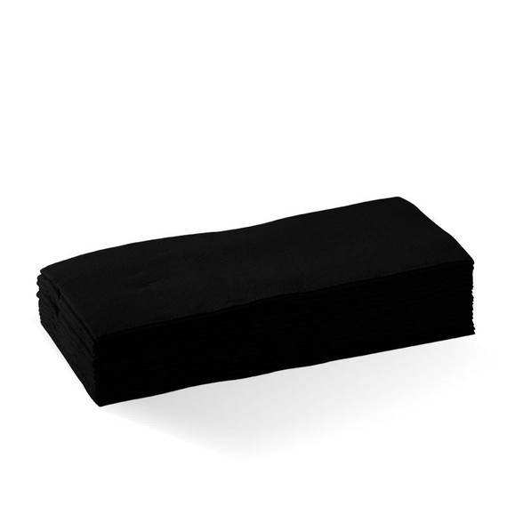 2 Ply 1/8 Fold Black BioNapkin 1000/Carton L-DNQ1/8-B BioPak