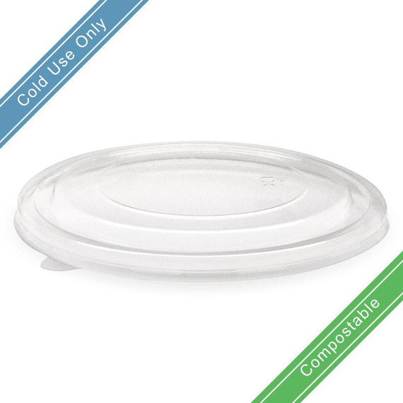 1,300ml (184mm) Kraft BioBowl PLA Lid 200/Carton BB-BLL-184-PLA BioPak