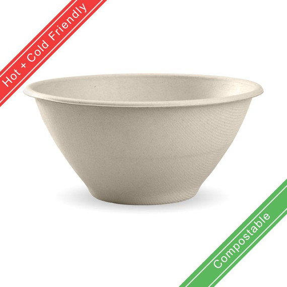 1,420ml / 48oz Natural BioCane Bowl 400/Carton B-BL-48-N BioPak