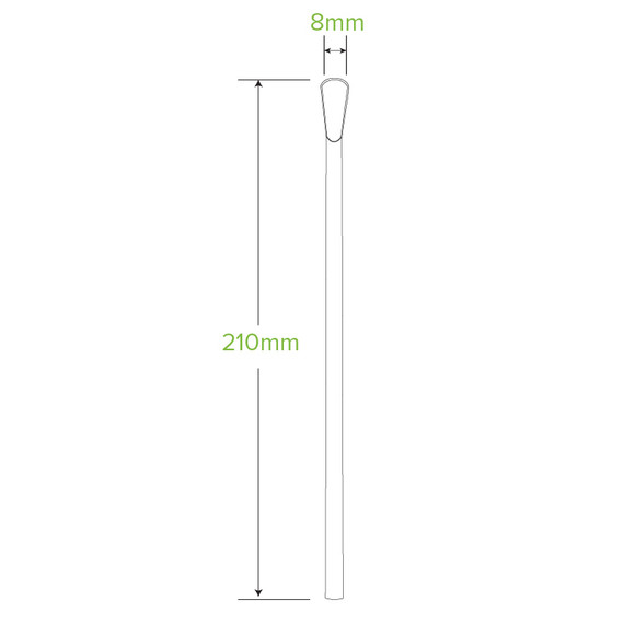 8mm Individually Wrapped Spoon Straw 3000/Carton