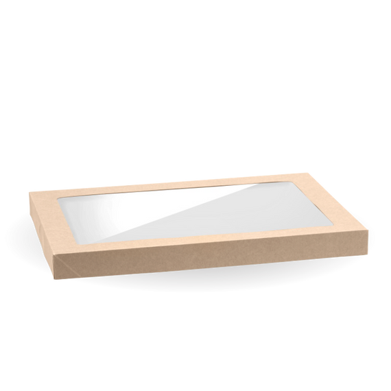 Medium Bioboard Catering Tray PLA Window Lids 100/Carton