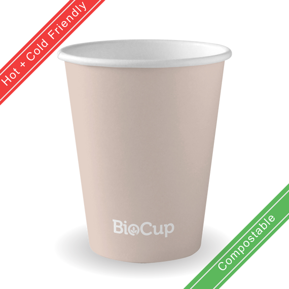 280ml / 8oz (80mm) Stone Single Wall BioCup 1000/Carton