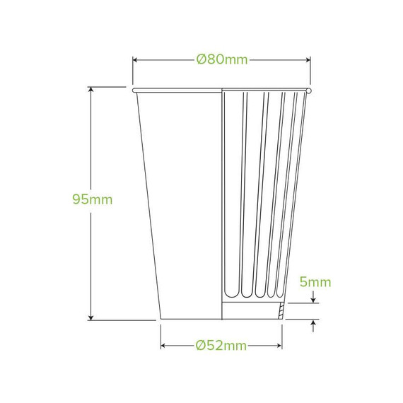 255ml / 8oz (80mm) Double Wall Stone BioCup 1000/Carton 255ml / 8oz (80mm) Double Wall Stone BioCup 1000/Carton