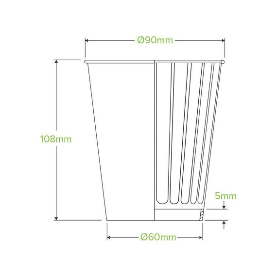 390ml / 12oz (90mm) Stone Double Wall BioCup 1000/Carton ABC-12DW BioPak
