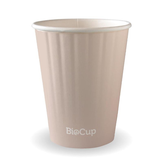 390ml / 12oz (90mm) Stone Double Wall BioCup 1000/Carton ABC-12DW BioPak