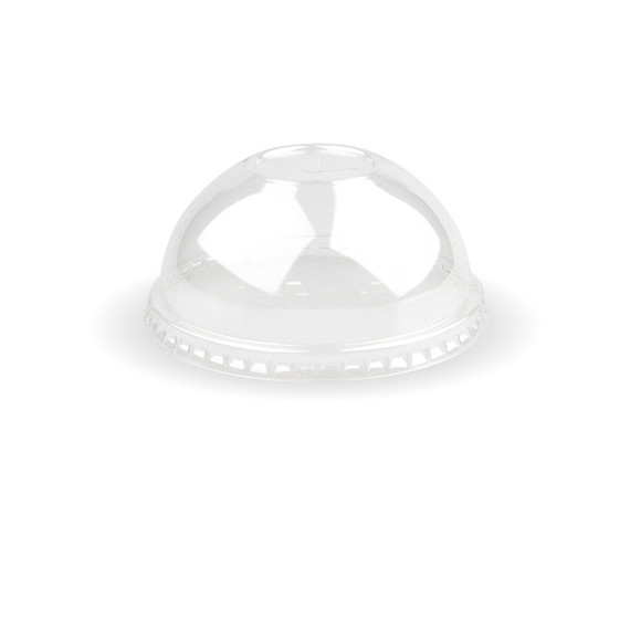 90mm Clear PLA Dome Lid For Paper Cold Cups 1000/Carton