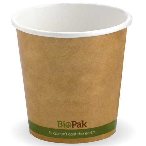120ml / 4oz (63mm) Single Wall Kraft Brown BioCup 2000/Carton BCK-4-GS BioPak