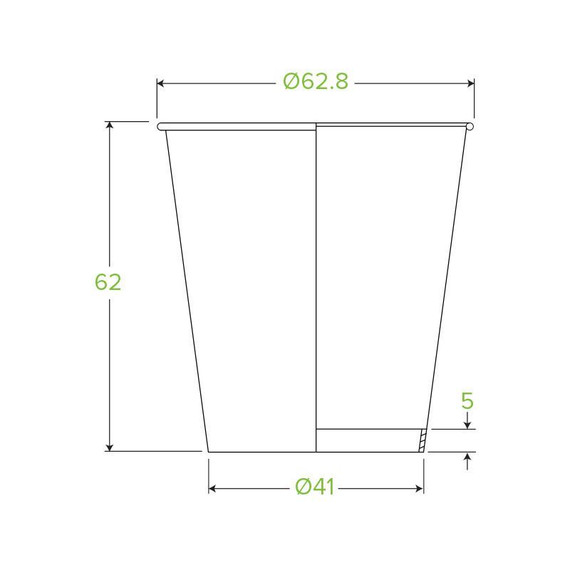 120ml / 4oz (63mm) Single Wall Plain White BioCup 2000/Carton 120ml / 4oz (63mm) Single Wall Plain White BioCup 2000/Carton