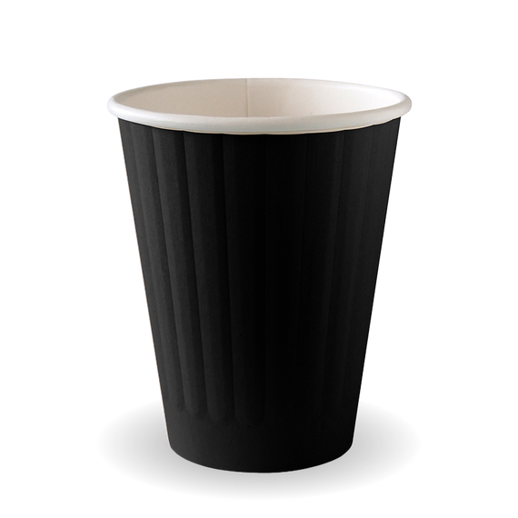 255ml / 8oz (80mm) Black Double Wall BioCup 1000/Carton