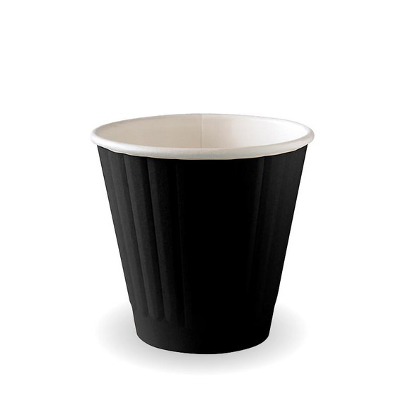 295ml / 8oz (90mm) Black Double Wall BioCup 1000/Carton BC-8DWB-90 BioPak