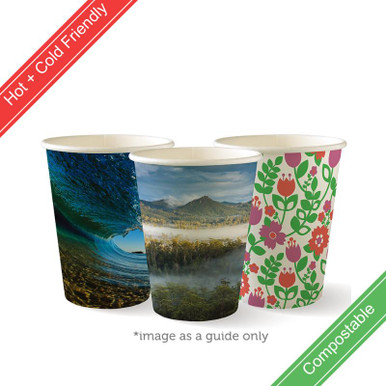 390ml / 12oz (90mm) Single Wall Art Series BioCup
