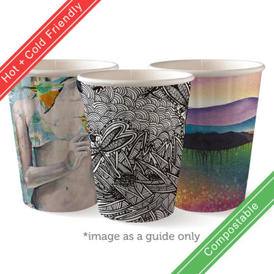 390ml / 12oz (90mm) Double Wall Art Series BioCup