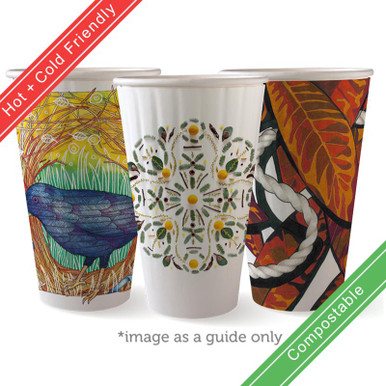 460ml / 16oz (90mm) Double Wall Art Series BioCup