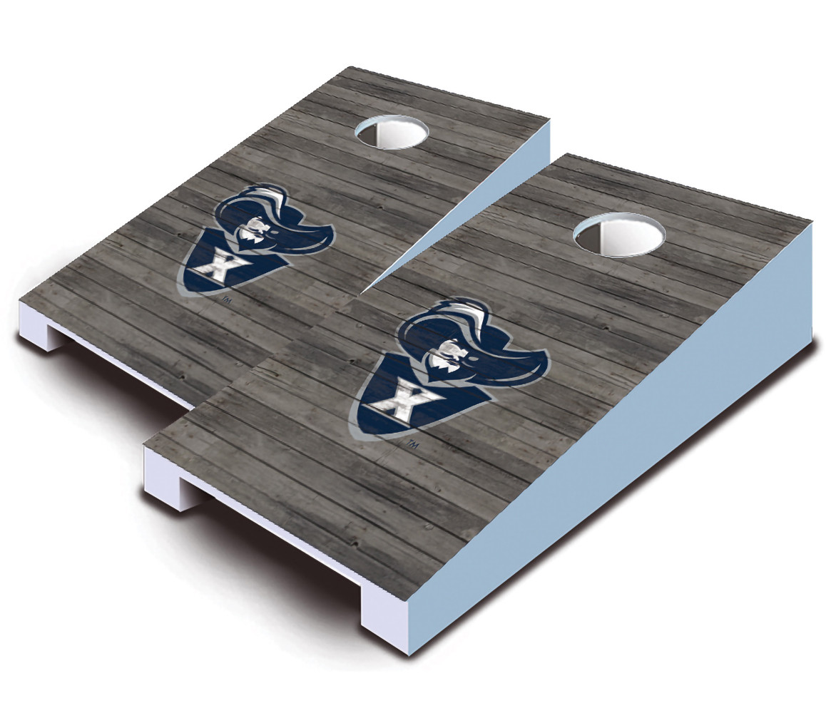Xavier Musketeers Distressed Tabletop Set with Bags Custom Cornhole, LLC